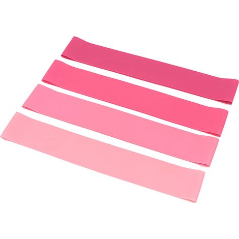 Anneau de résistance de yoga en quatre parties, dégradé rose, bande de résistance, corde de traction pour fitness (1/5)