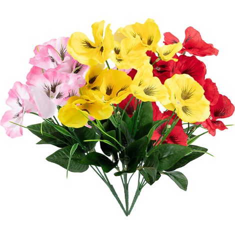 Fleurs artificielles en plastique, décorations de table pour mariage familial, cuisine, jardin, intérieur et extérieur (1/5)