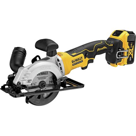 Scie circulaire sans fil DeWALT DCS571P2 115 mm Brushless 18 V 5 Ah 2 batteries