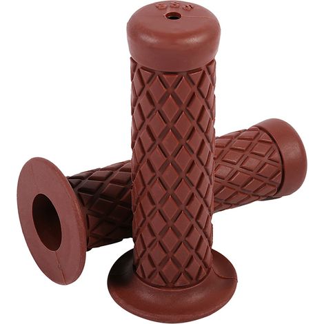 Universelle Vintage-Gummigriffe 22 mm 7/8" für Motorrad- und Dirtbike-Lenker, braun (1/5)