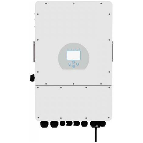Inverter Fotovoltaico Trifase, Ibrido On-Grid/Off-Grid, Certificato CEI 0-21, Schermo LCD Touch a Colori, Smart Meter Integrato, WiFi e TA Inclusi, Garanzia 10 Anni, IP65 (5KW)