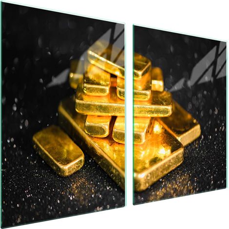 Plaque de protection en verre pour poêle 2x45x52 Or (1/5)