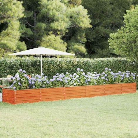 vidaXL Arriate oxidado de acero corten 600x80x45 cm (1/5)