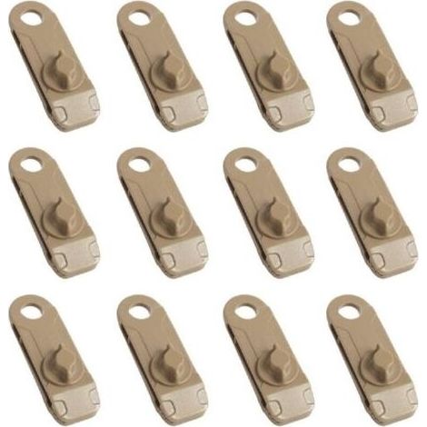 Clips de fixation pour bâches de camping, en plastique, avec petits œillets, pour auvents, toiles d'ombrage, jardin et activités de plein air. (1/4)