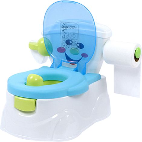 Inodoro para niños, asiento orinal, silla orinal, silla orinal para niños de 6 meses a 5 años (Azul) (1/5)
