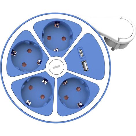 Roline 19.07.2341 Multipresa Bianco/Blu Spina CEE 1 pz. (1/4)
