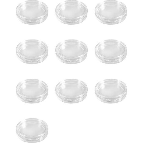 100 Stück kleine runde transparente Eckboxen aus Kunststoff, 26 mm (1/4)