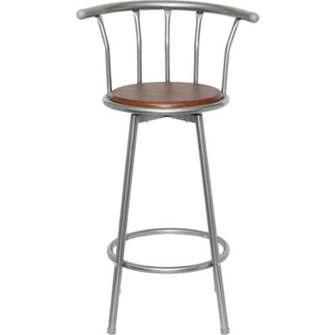 Maison Exclusive - Barhocker 2 Stk. Braun Stahl