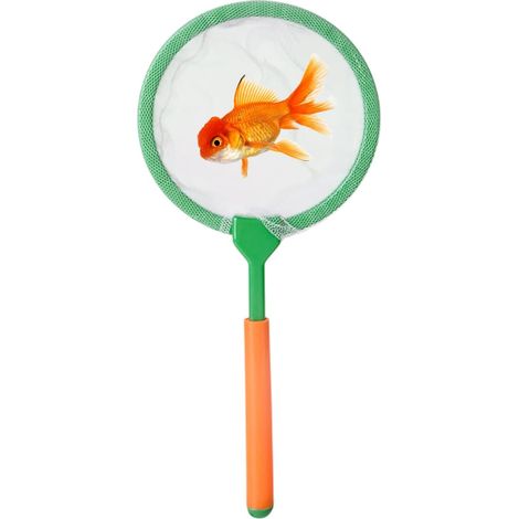 Kinder-Angelnetz, Spielnetz für draußen, 20 x 10 cm, praktisches Fang- und Freilassungswerkzeug mit leichtem Griff, Maschennetz, Köderfangnetz für Kinder am See (1/5)
