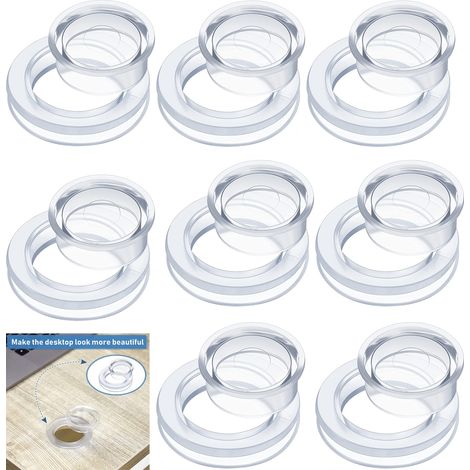 Ensemble de anneaux parasol table jardin terrasse et capuchon en comprend bouchons 8 silicone transparent (1/5)