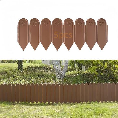 Bordure de jardin en plastique de 2 m, bordure de jardin, bordure de terrasse, clôture de jardin pour pelouse, aménagement paysager, allée de patio, parterre de fleurs (1/5)