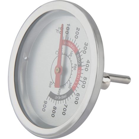 Thermomètre de barbecue/fumoir en acier inoxydable, jauge de température 50-900℉ (1/5)