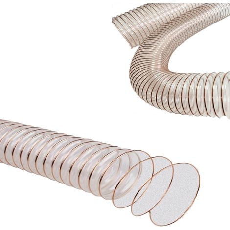 Tuyau De Dépoussiérage En PU 50 60 80 102 125 200mm Tuyau D'Aspiration Transparent Longueur 1 3 4 5 6 8 10m Tuyau Flexible Pour Aspirateur Industriel(4m/13.1ft,32mm-1.26in)