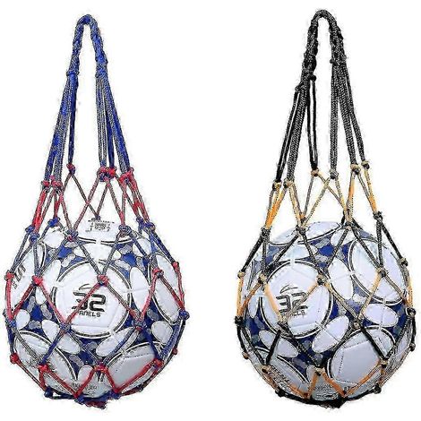 Sac filet pour 25-26 ballons, lot de 2, sac de rangement en filet pour ballons de volley-ball, basket-ball, football et handball.