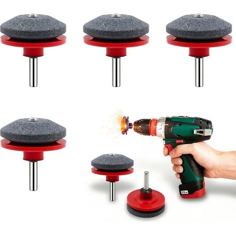 Rasenmähermesser schärfen 4 teiliges universelles Schärfset für Rotationsrasenmähermesser Gartenschleifscheibe für Reparatursets für elektrische (1/5)