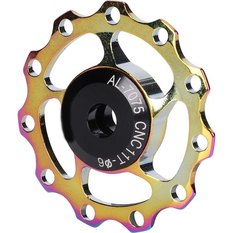 Galet de dérailleur arrière en alliage d'aluminium pour VTT, accessoire de vélo, coloré - 11 dents (1/5)