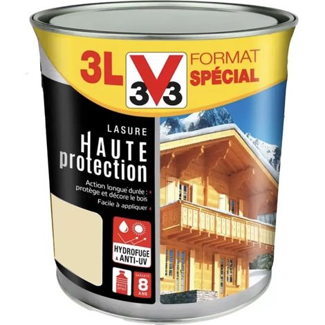 Lasure Haute Protection Glycéro 8ans V33 Naturel 3 L