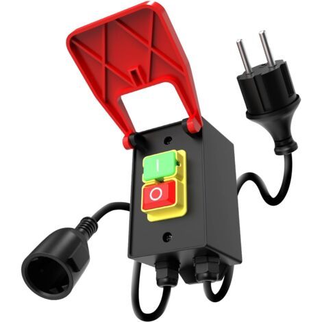 Applicable Interrupteur Monophasé 220 V, pour Table de fraisage et Autres, Interrupteur à Pression électromagnétique, Interrupteur de Machine, Interrupteur de sécurité 150 cm (1/5)