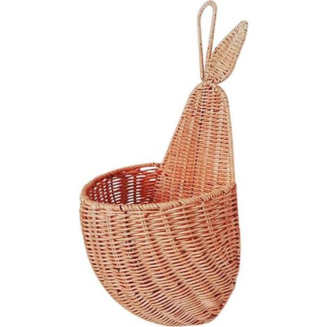 Panier de rangement en osier perlé, panier à fruits artisanal, panier en rotin, décoration intérieure (1/5)
