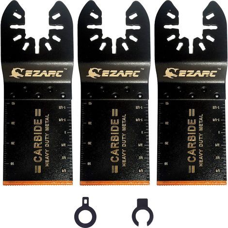 Oszillierendes Sägeblatt – Hartmetall – Zum Schneiden von gehärtetem Metall, Edelstahl und Fiberglas – 3er-Pack (1/5)