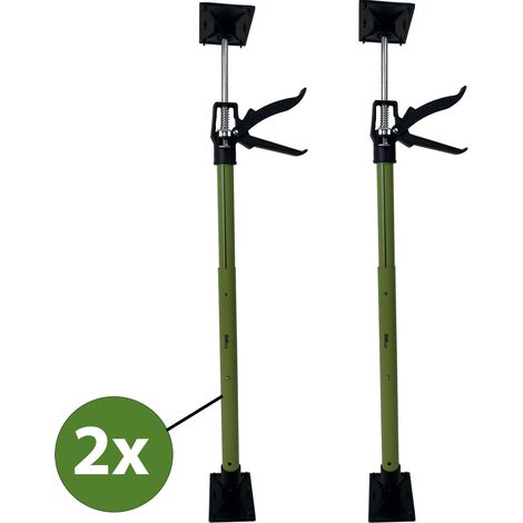 2x Montagestütze kurz 57 - 117 cm Klicksystem Türspanner Teleskopstütze Einhandstütze Zargenspanner (1/5)