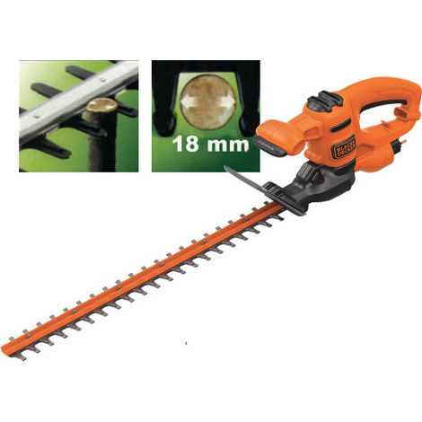 Recortadora de setos eléctrica de 450 W, cuchilla de 50 cm, paso de 18 mm – compacta – Black & Decker