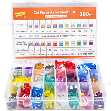 Mini Autozekeringen - 2A 3A 5A 7.5A 10A 15A 20A 25A 30A 35A 40A - 16.4 x 11 mm - Kunststof - Voor Vervanging Autozekeringen - 300 Stuks (1/5)