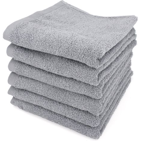 Lot de 6 serviettes toilette 50x90 ALPHA (1/5)