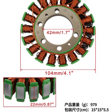 Statorspule mit 104 mm Außendurchmesser, kompatibel mit Daytona 955i 1997-2000 T1300502 T130035 (1/4)