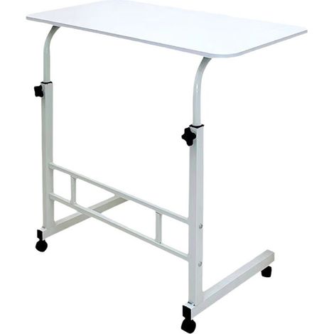 FLASIDU Bureau ordinateur roulant, table d'étude relevable,Noir, 80 x 40 x 69 cm. (1/5)