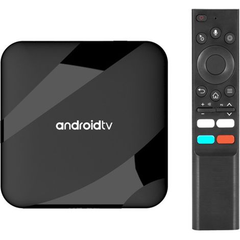Boîtier TV 14 pouces 8K avec double Wi-Fi, Bluetooth, télécommande vocale, lecteur multimédia vidéo 3D, home cinéma, 4G, 64 Go, prise UE (1/5)