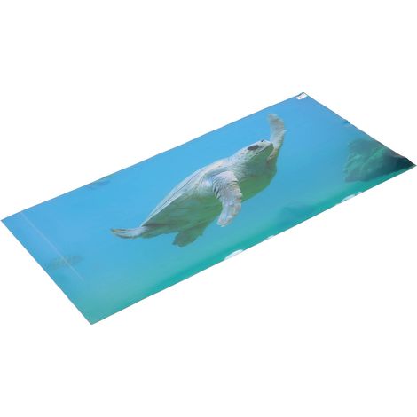 Sticker mural pour aquarium, motif tortue de mer nageant, autocollant, 61 x 30 cm / 24 x 11,8 pouces (1/5)