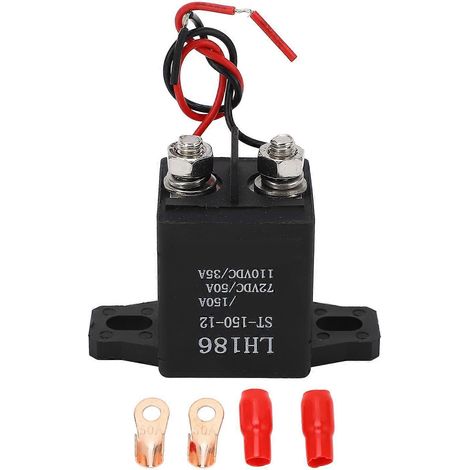 Anlasserrelais mit Messingspule, 2 Anschlüsse, Anlassermagnetrelais für hohe Lastströme, 12 V Gleichstrom, für Kraftfahrzeuge