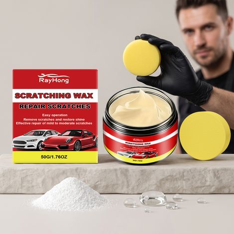 Autokratzerentferner, entfernt kleinere Kratzer und Lackschäden – 50 g + 1 Schwamm -- DE (1/5)
