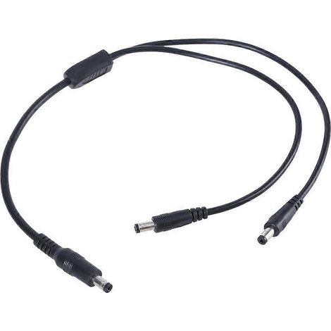 CCTV-Stromverteilerkabel, DC 5,5 x 2,1 mm², 1 Stecker auf 2 Stecker