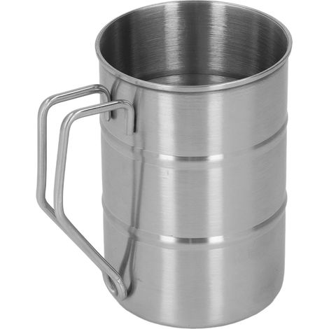 Kaffeebecher aus Edelstahl, großes Fassungsvermögen Bierkrug aus Edelstahl mit Henkel für den Gebrauch zu Hause und in Restaurants. (1/5)