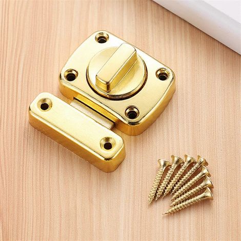 Loquet de porte en applique en alliage de zinc avec bouton escamotable automatique, verrou de porte coulissante réversible B5 (1/3)