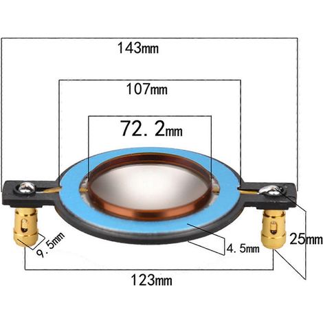 Membrane pour haut-parleur d'aigus à film de titane - Accessoires de réparation - Pièces détachées pour bricolage (1/4)