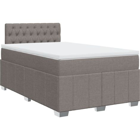Maison Exclusive - Giroletto a Molle con Materasso Tortora 120x190 cm in Tessuto