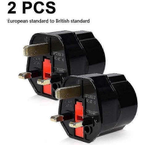2 Reiseadapter für britische Stecker – EU-Netzadapter auf Reisestecker (1/5)