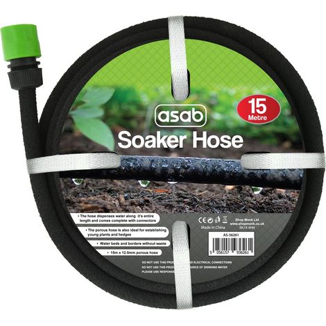 15m Soaker Hose Pipe Spray Flexible Water Pipe Soaker Hose Porous (1/4)