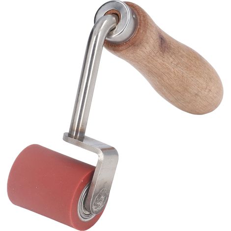 Silikon-Nährolle, ca. 4,3 cm breit, 75°, verschleißfest, langlebig, mit bidirektionalem Lager und ergonomischem Griff. (1/5)