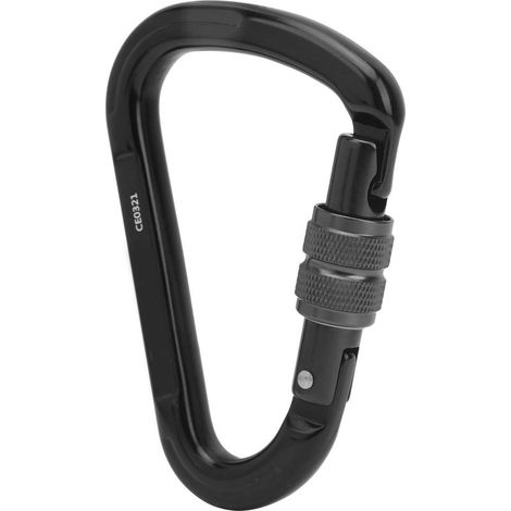 Mousqueton Camnal Outdoor Climbing Poire à crochet de sécurité avec verrouillage de connexion et clip noir