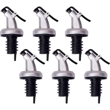 Bouchon Verseur Pour Bouteille De Vin - Étanche À L'Air - En Fibre Acrylique Et PP - Pour Vin Bière Huile - Lot De 6 Pièces (1/5)