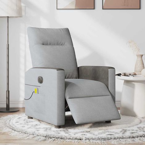 Maison Exclusive - Sillón reclinable de masaje eléctrico tela gri