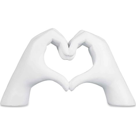 1 Sculpture Mains Cœur Résine Style Scandinave Décoration Salon Bibliothèque Cadeau Mariage