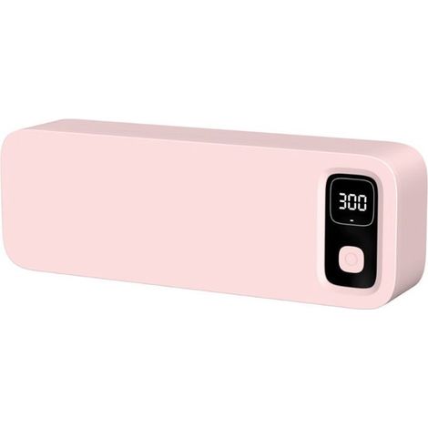 Porta spazzolini con 5 scomparti e luce integrata, colore rosa, sterilizzatore per spazzolini, porta spazzolini ricaricabile, porta spazzolini con asciugatore ad aria, per il bagno di famiglia. (1/5)