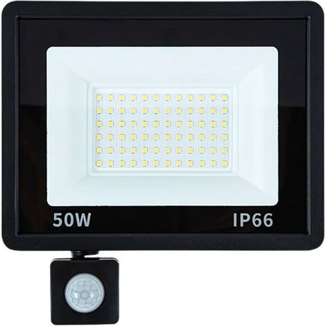 Projecteur LED, 50W, 6000K, IP66, capteur crépusculaire, pour mettre en valeur les plafonds, les jardins, les façades ou les espaces extérieurs.-AquaForge (1/5)