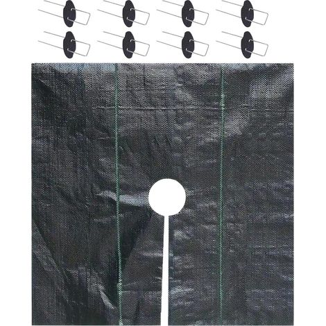 Gartenplane Mit Löchern Mit Haken Schwarze Abdeckplane Für