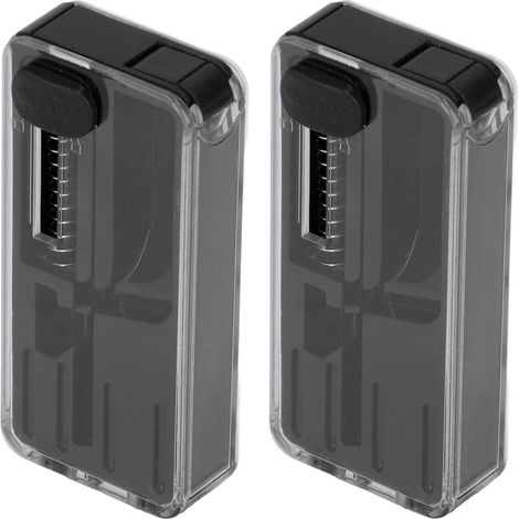 Lot de 2 poussoirs à billes explosives pour cigarettes, perles à la menthe poivrée, boîte de poussoirs, outils pour fumeurs DIY, noir